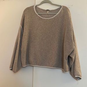 Free People Cropped Slouchy Sweater